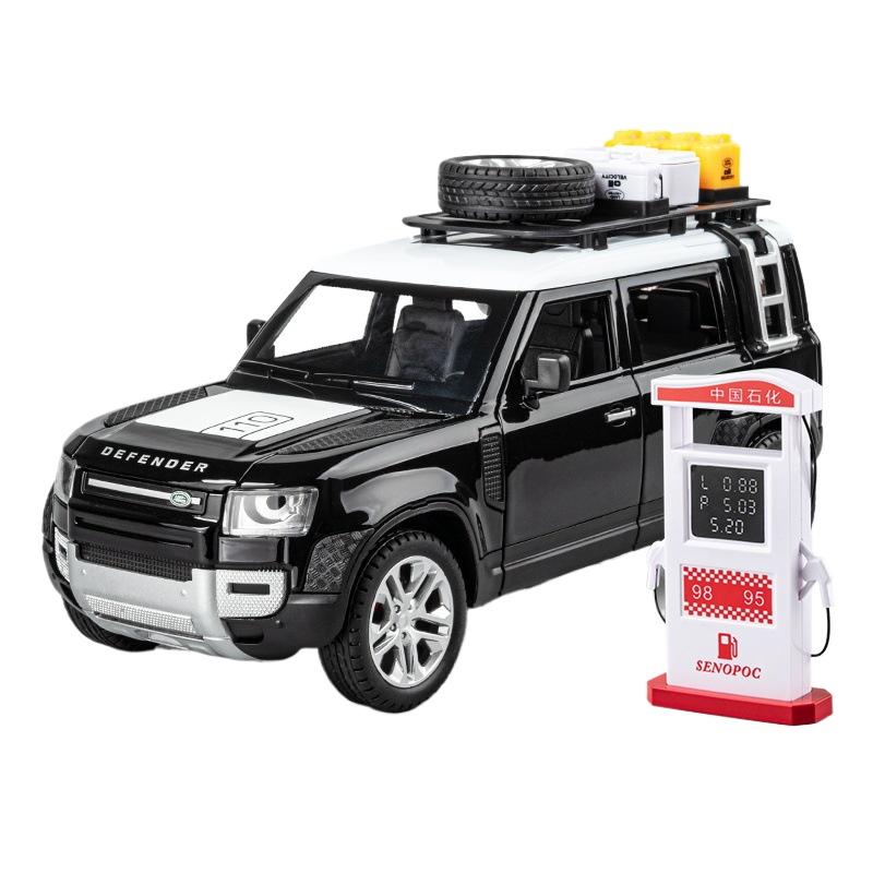 1/24 Scale Land Rover Defender Diecast Model Car: Detailed Replica with Opening Doors, Hood & Trunk,Ideal Gift for Car Lovers