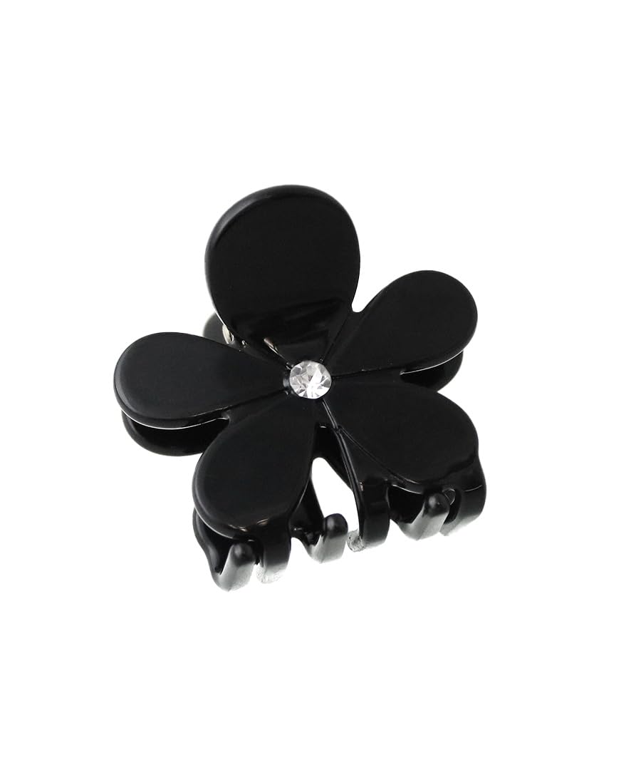 

VINGTAINE Vance Clip Monochrome Flower Hair Clip Hair Accessory Elegant Simple Ladies Arrangement [Vantaine] H7801-BK-