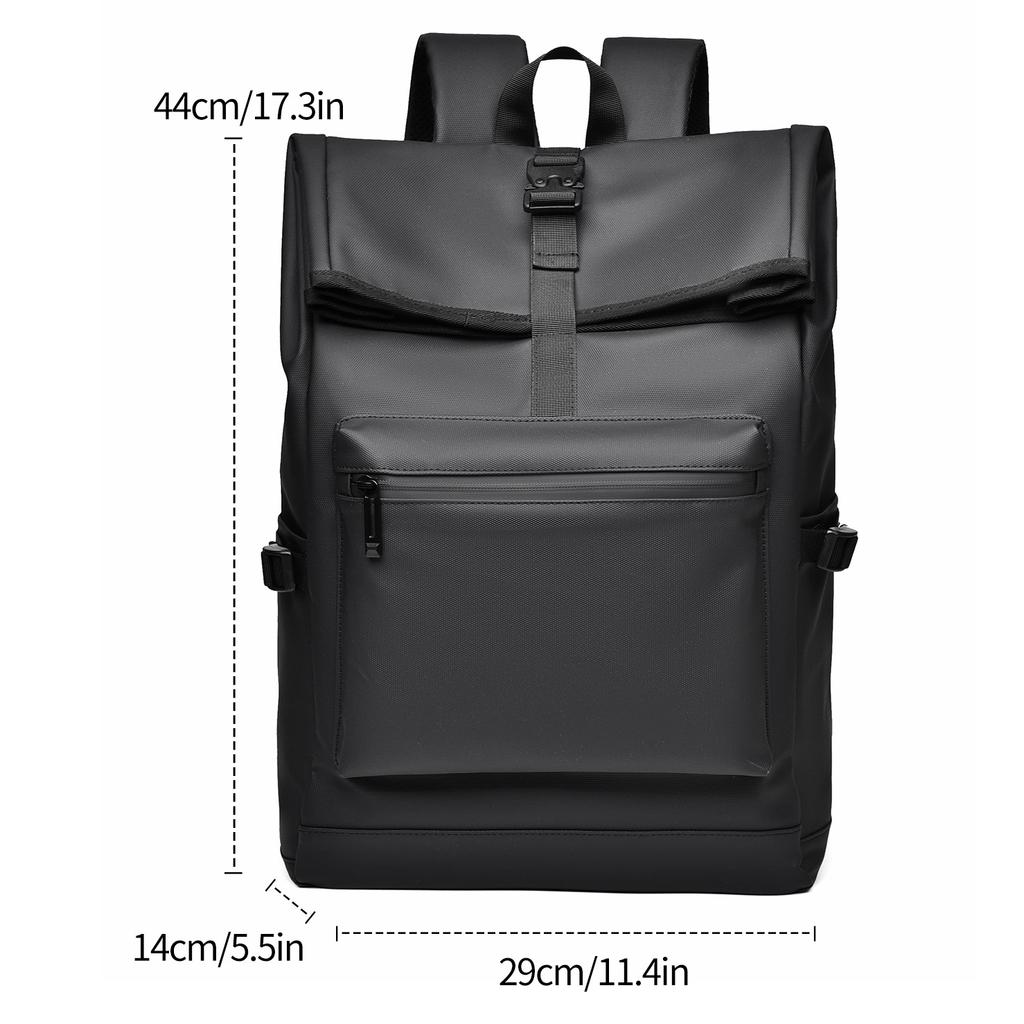 A 15.6-Inch Men's And Women's Large Capacity Simple Fashion Wear-Resistant Anti-Scratch Fabric Multi-Functional Casual Backpack