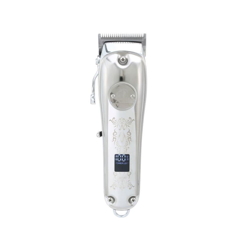 

Мужские профессиональные водонепроницаемые электрические машинки для стрижки волос с лезвием из нержавеющей стали, ретро машинка для стрижки жирных волос, ЖК-дисплей, стрижка без насадок, мощные машинки серебряный