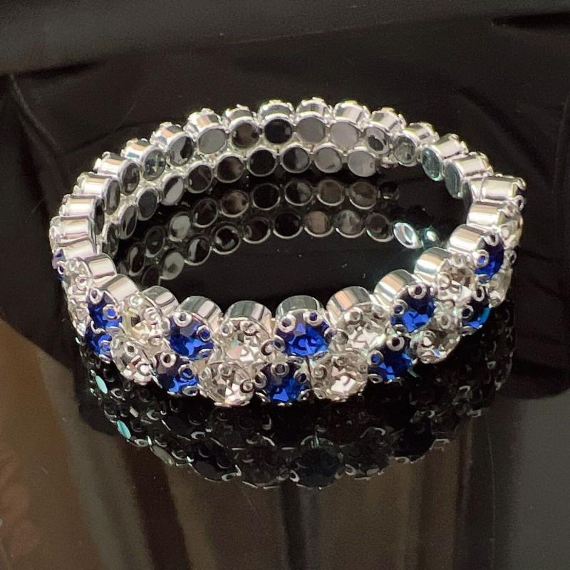 Bridal Bracelet AB Rhinestone Wrapped Full Diamond Open Bracelet Crystal Bracelet Accessories