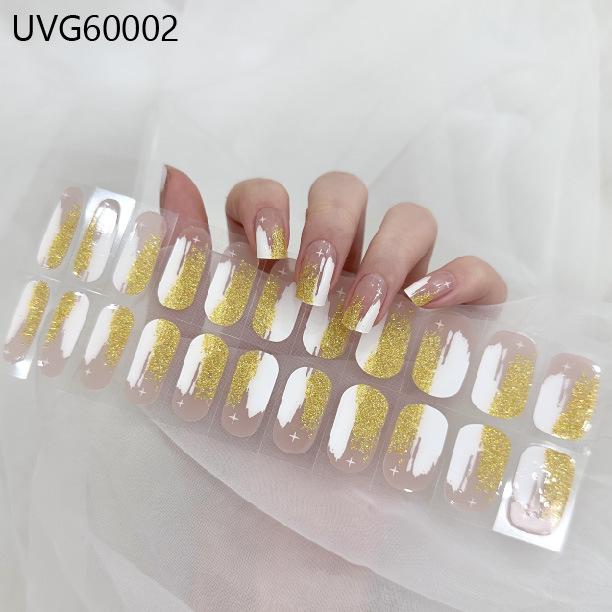Transparent Nude UV Gel Nail Art Stickers: Semi-Cured, Semi-Baked Manicure Sheets