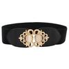 Unique Black Wide Waist Cincher For Women With Trendy Styles And Elegant Rhinestone Embellishments