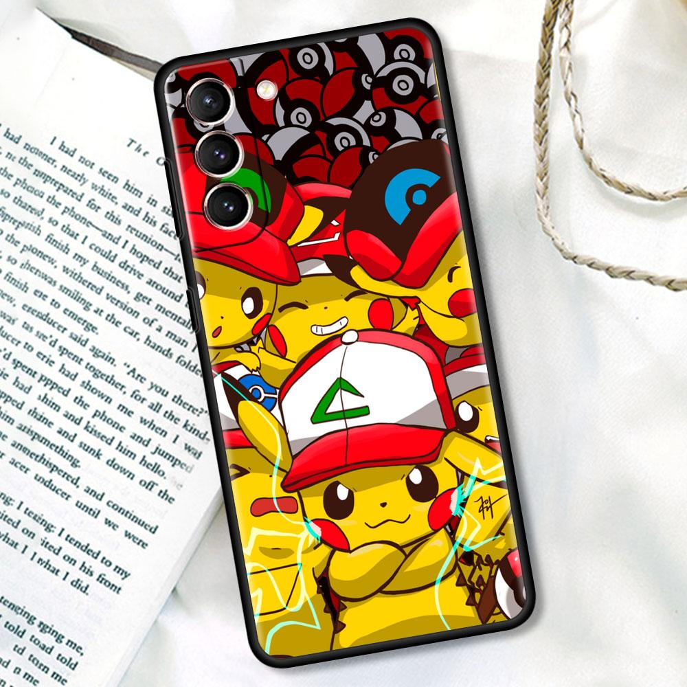 Silicone Case For Samsung Galaxy S20 FE S21 Plus S22 Ultra S10 S10e S24 S23 5G TPU Soft Phone Cover Pokemon Monster Capa