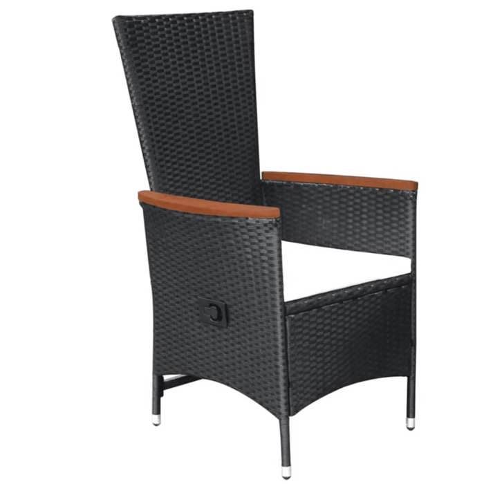 Maison Exclusive - Ensemble à manger de jardin 5 pcs Noir
