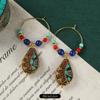 Original Handmade Nepalese Earrings Tibetan Niche Personality Earrings Female Exotic Xizang Retro Earrings