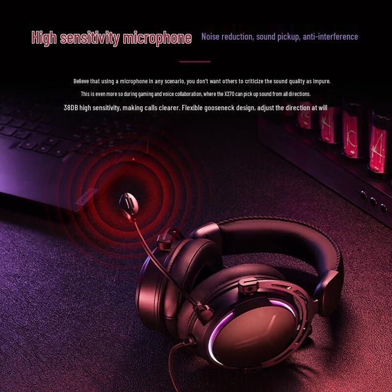 Lenovo X370 7.1 Surround Sound RGB Gaming Headset