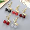 Bag Decoration Delicious Red Cherry Keychain Summer Fruits Cherries Pendant  Car Decoration