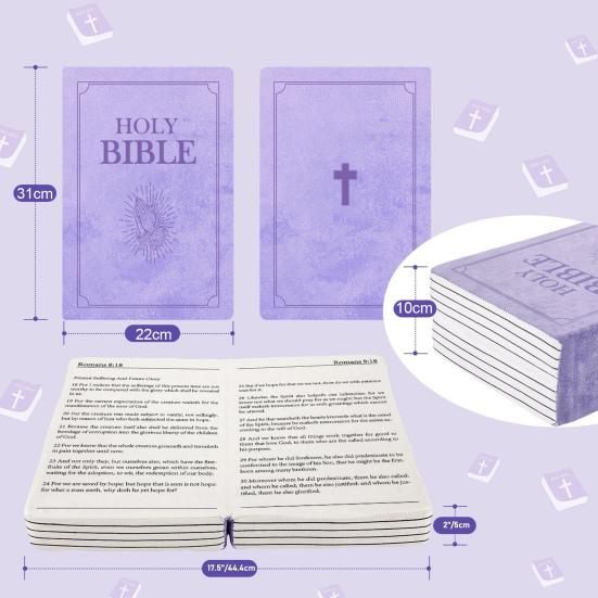 Bible Polštář Kniha Plyšový polštářek Realistický vzhled Odolný proti opotřebení Šetrný k pokožce Neblednoucí Křesťanský domov s akcentem Dekor na pohovku