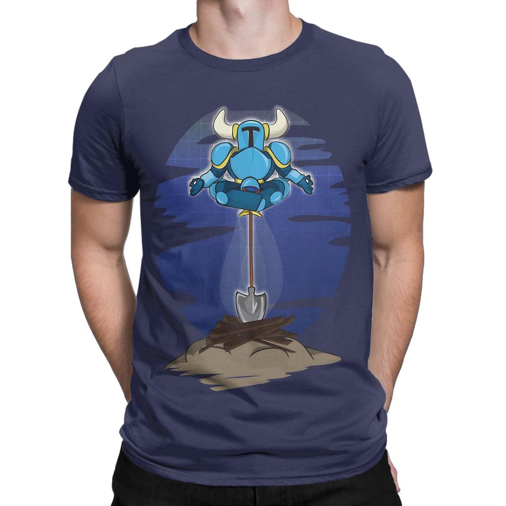 Shovel Yoga Knight Funny Graphic 100 Cotton TShirt Shovel Knight Tops Tees For Unisex