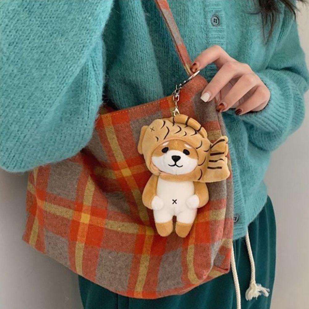 Gift Husky Pig Shiba-Inu Plush Pendant Keychain Bag Decoration Backpack Charms Stuff Plush Toy