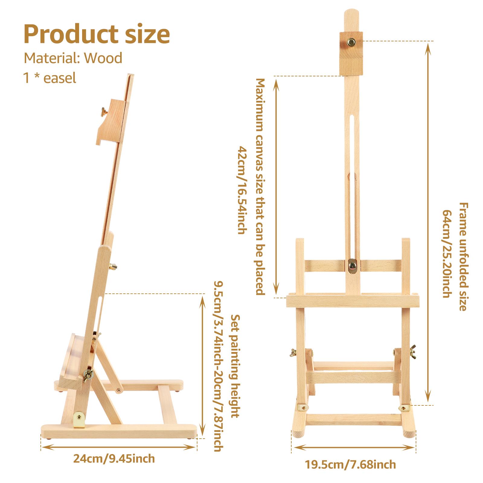 

Desktop Art Easel Foldable Tabletop Easel Stand Height and Angle Adjustable Wooden Small Easel for Classroom Outdoor Sketching