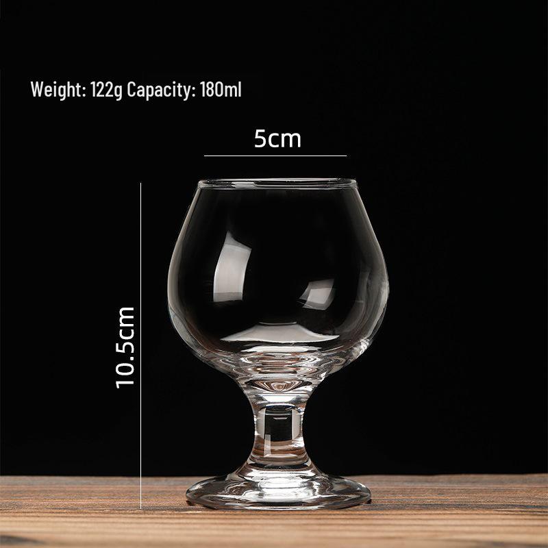 Creative Crystal Brandy Snifter - Low-Footed Liquor Glass for Home & Restaurant, Small Red Wine Glass