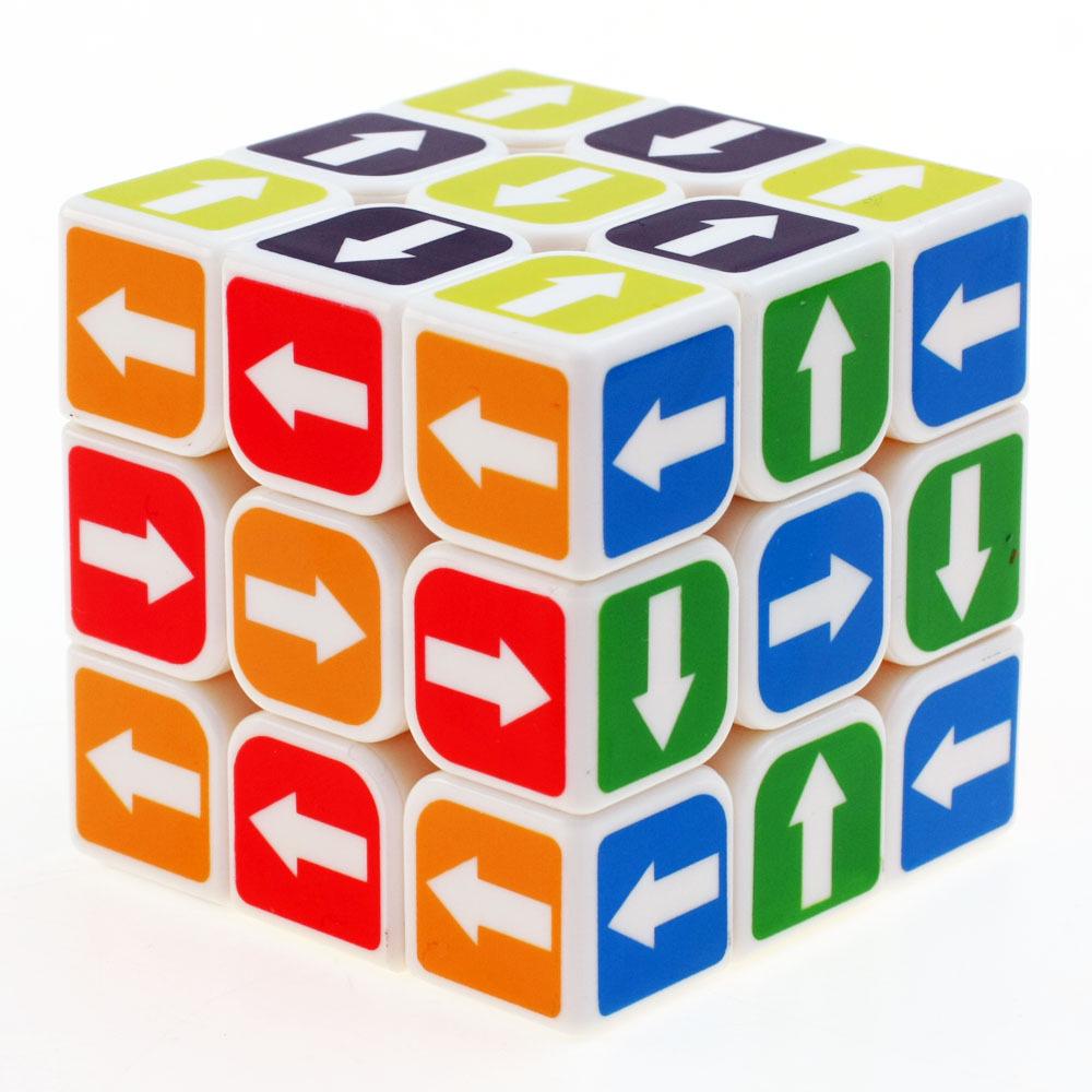 ZCUBE 3x3 Transparent Arrow Magic Cube - Smooth, Personalized Educational Toy with UV Printing