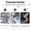 DIY Pearl Embroidery Diamond Painting Kit Phoenix Symbol Sparkling Beads Art Craft Handmade Decoration Gift for Home