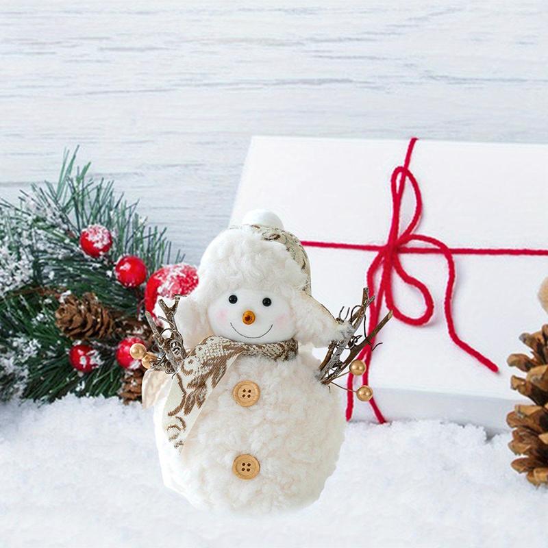 1PC Knitted Handmade Christmas Modern Simplicity Ornament Atmosphere Doll Desktop Plush Multi-element Festival