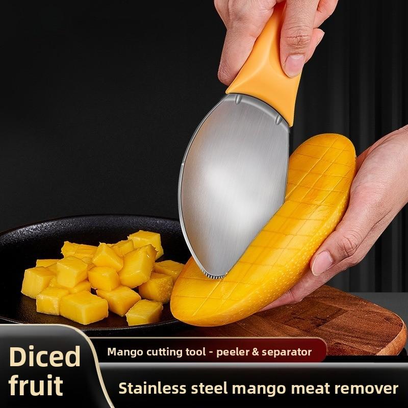 1pc Mango Slicer Fruit Scoop Watermelon Cutter Avocado Dicer Multifunction Fruit Splitter Kitchen Gadget