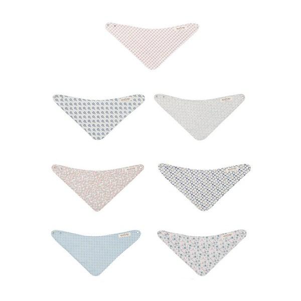 Kkumdubu Vier-Jahreszeiten-Säuglingsschal, Lätzchen, Blumenmuster, 7-teiliges Set, koreanische Babyprodukte