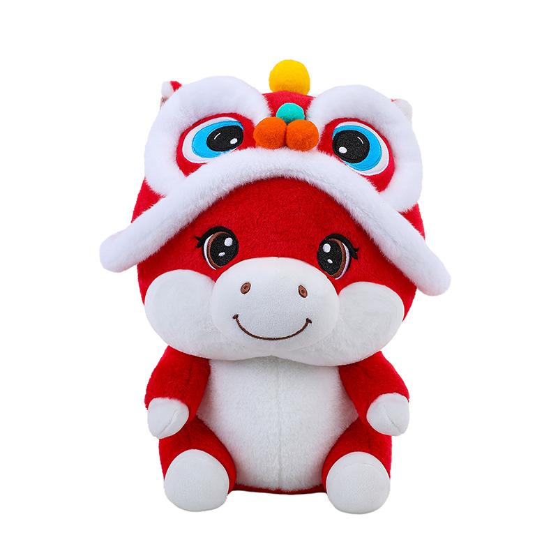 New Year of the Horse Lion Awakening Horse Mascot Doll Zodiac Horse Doll Plush Toy Ragdoll Annual Meeting Gift