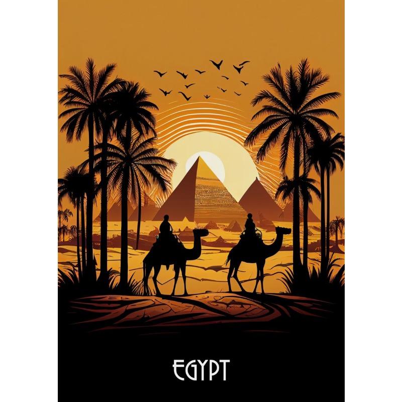 Vintage City Caribbean Egypt Venice Rome Dubai Landscape  Art Poster Canvas Painting Wall Prints Picture Living Room Home Decor