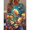 Summer Women's 3D Printed Long Sleeve T-Shirt Fashion Versatile Breathable Trend Casual