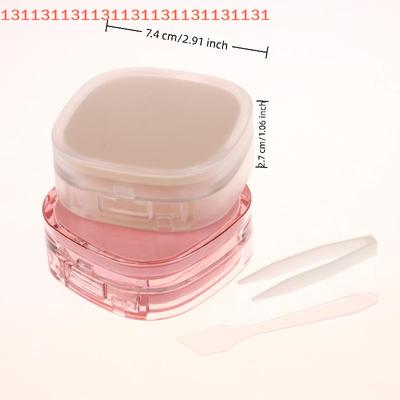 15g BB Krém Puder Box Plastový Přenosný Prázdný Make-up Dóza na Make-up Houbičkou Ruční Kosmetický Cestovní