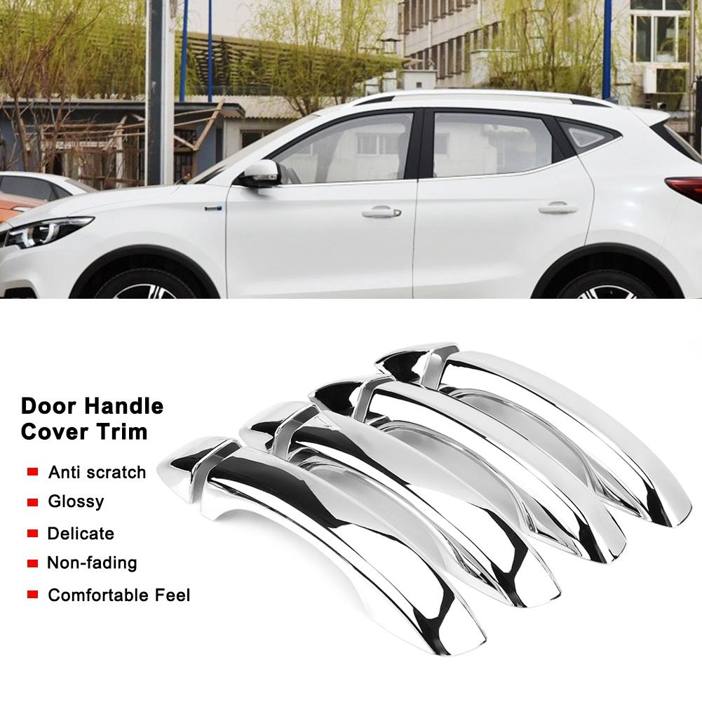 8 Pcs Car Chromium Electroplating Door Handle Cover Trim for MG Zs Suv 2018 2019