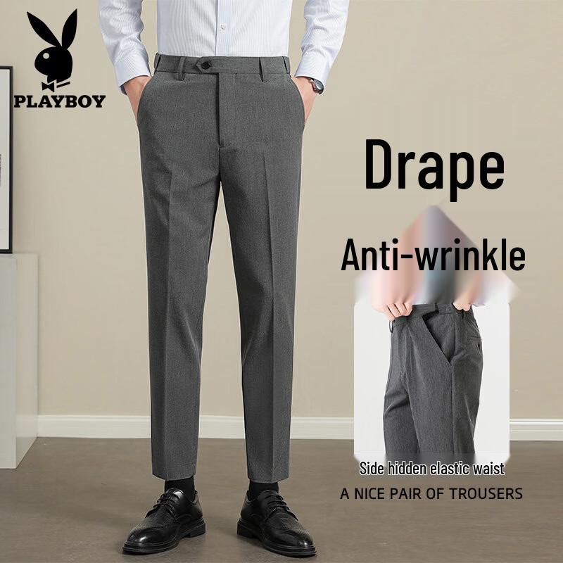 

PLAYBOY Men s Business Casual Straight-Leg Pants 31