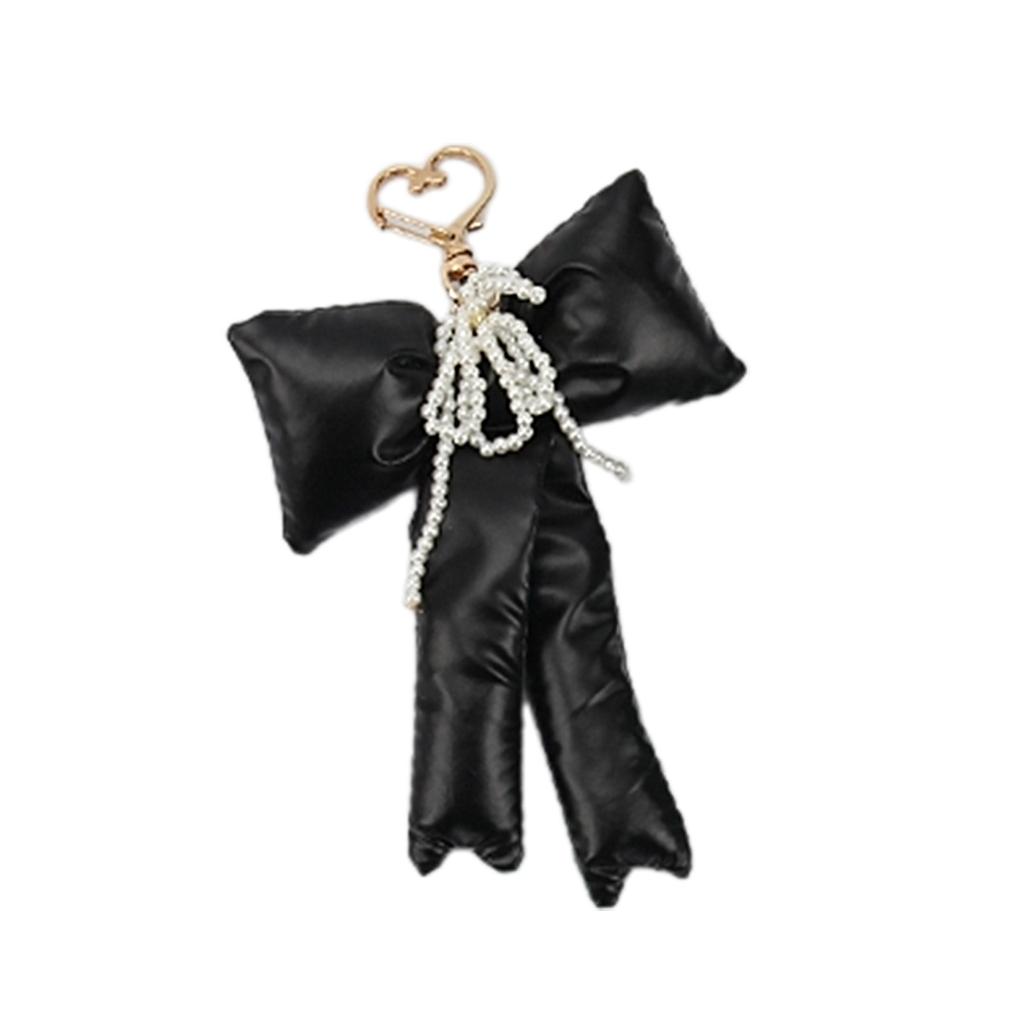 Pearls Bowknot Phone Charm Detachable Phone Lanyard Ornament Colorful Keychain Butterfly Bow Ornament for Bag Wallet