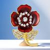 European-American Retro Large Alloy Glass Brooch: Elegant Women's Shawl/Coat Pin