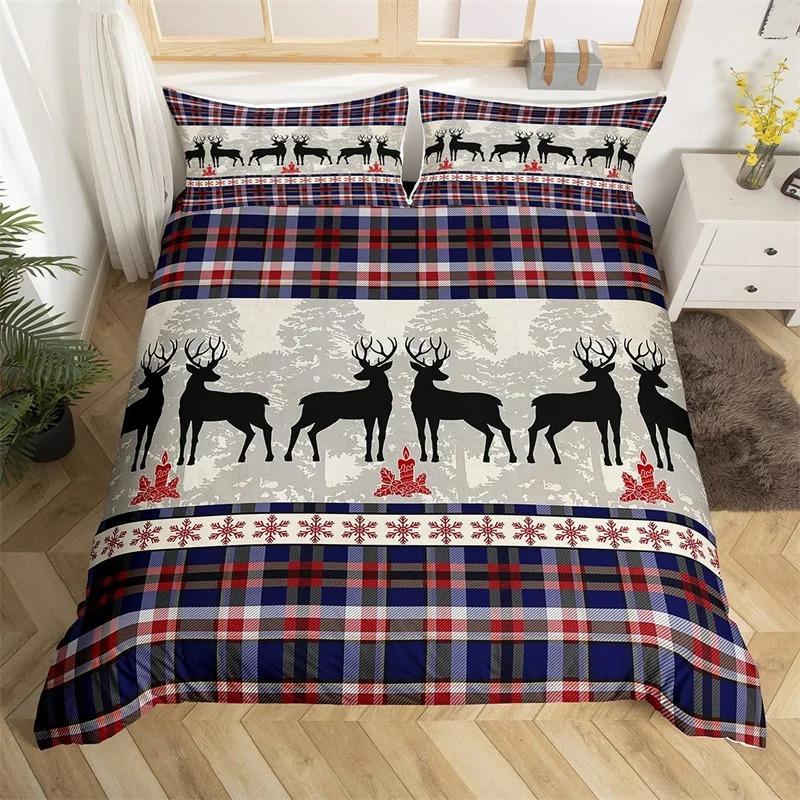

Christmas Soft Duvet Cover Single Quen Santa Claus Beding Set Microfiber Mermaid Tail Warm Comforter Cover Christmas Gnome Comfortable Quilt Cover 135*200cm Eu-Single