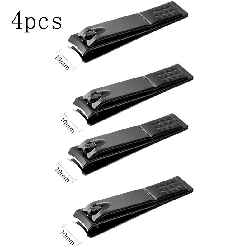 1/3/5Pcs Black Nail Clippers Stainless Steel Nail Cutter Thick Scissor Plier Toenail Fingernail Professional Manicure Trimmer