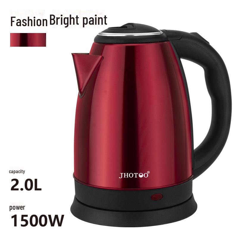 

Электрический чайник из нержавеющей стали объемом 2 л с двумя стенками, функцией автоматического отключения, большой вместимостью и защитой от ожогов для домашнего заваривания чая или кофе. 2L