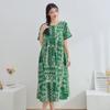 Dimanaf 2025 Women Plus Size Spring Summer Dress Floral Dress Basic Vintage Loose Long Dress Maxi