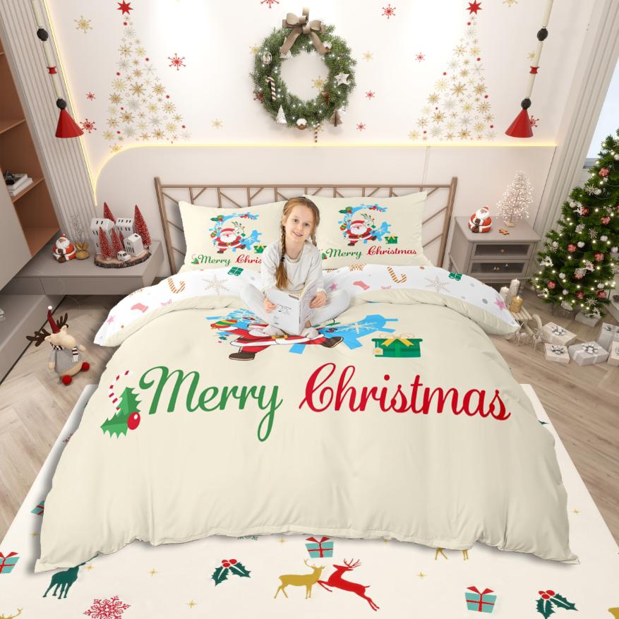 Comforter Homewish Colorful Letter Monogrammed Theme Bedding Setmerry Christmas Bed Set For Girls Boys