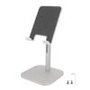 Cell Phone Stand Ergonomic Design Weighted Base EVA Cushion Silver Adjustable Angle Phone Holder for Tablet Smartphone