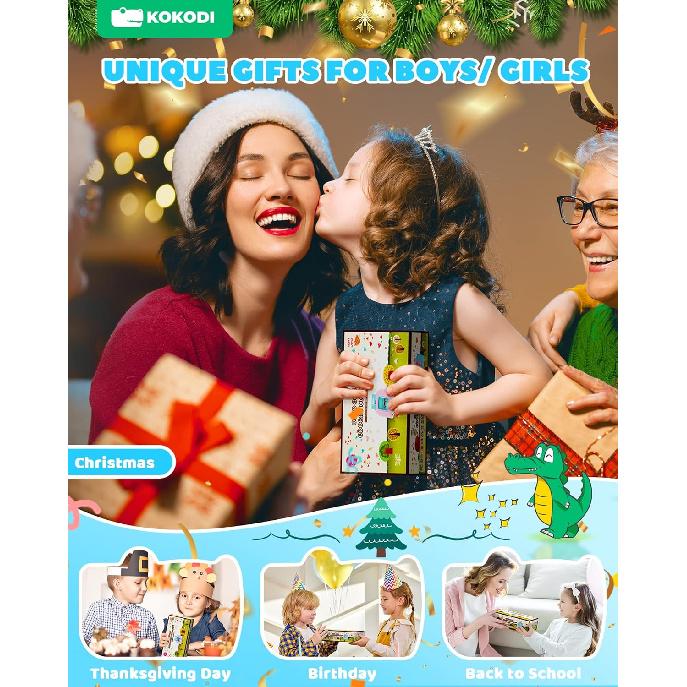 KOKODI Talking Flash Cards for Toddler Girls Toys Age 3+, Speech Therapy Toy 224 Sight Words Speech Therapy Toys Learning Alphabet Educational