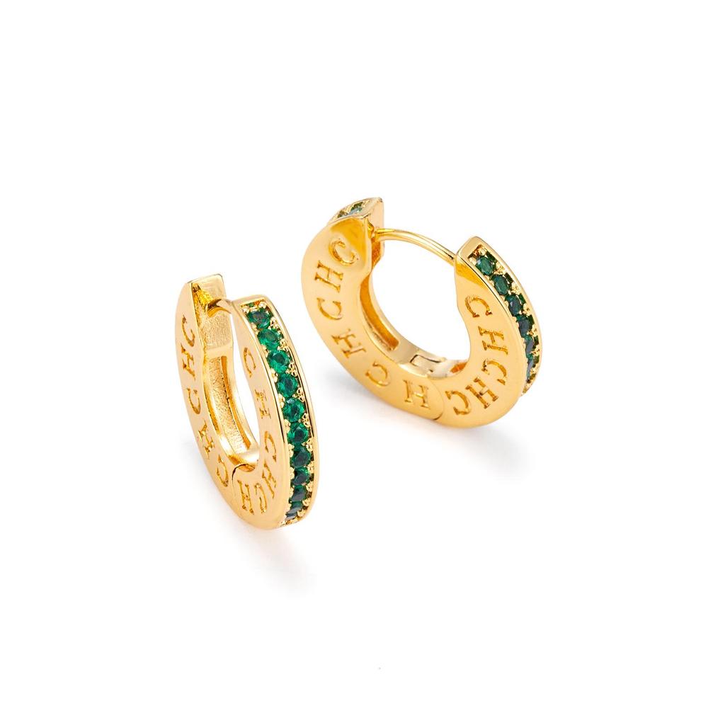 CHHC Zircon Circle Earrings for Women: High-End Unique Design Ear Cuffs for a Luxurious, Niche Style - Middle East Inspired