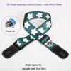 Ukulele and Guitar Strap - Striped Polyester Cotton with Thickened PU Leather