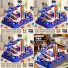 Plastic Childrens Race Car Track Set With Doublesided For Kids Playroom Fun