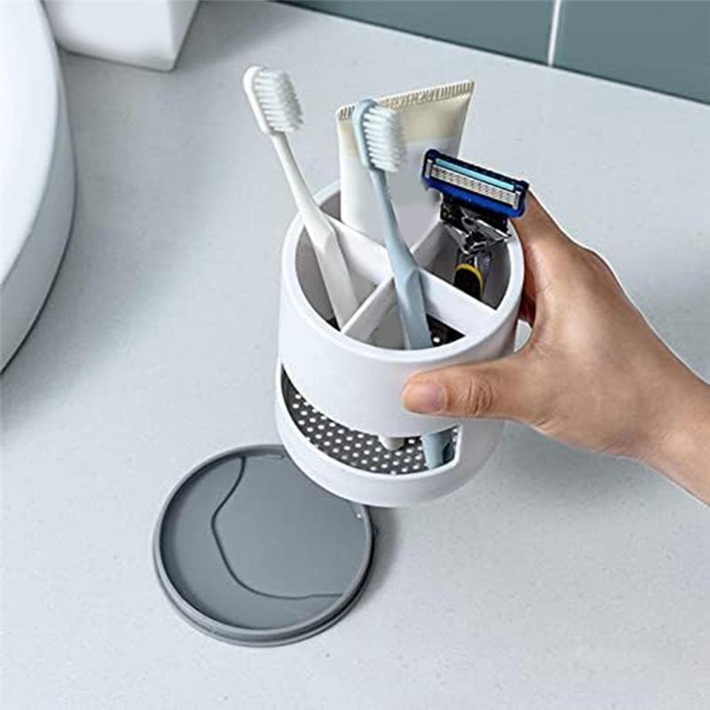 Drain Storage Cages, Separate Racks, Bathroom Toothbrush Paste Storage Boxes, Kitchen Household Storage Boxes Durable White