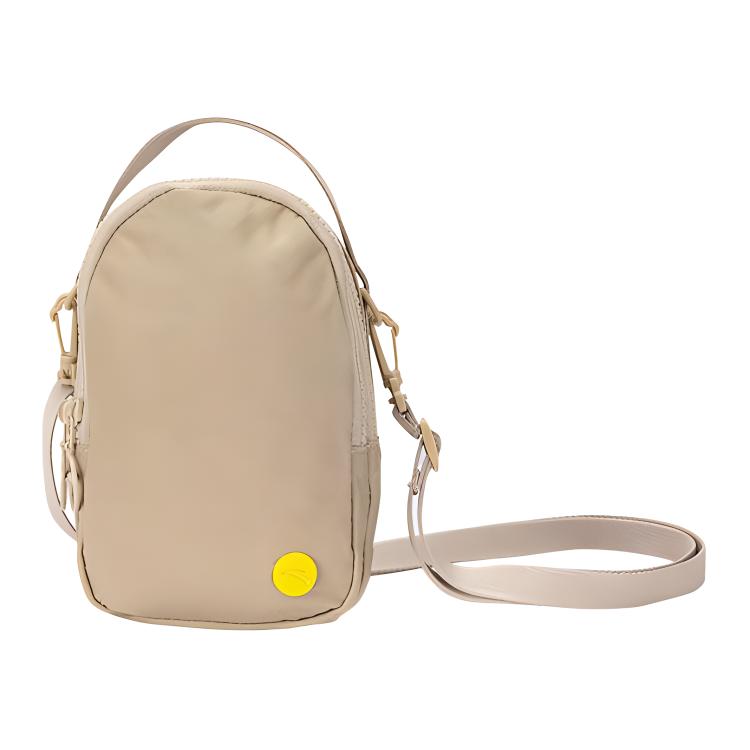 New Anta Life Collection Fabric Portable One Shoulder Crossbody Cell Phone Pouch Regular Unisex Khaki 192428109-2