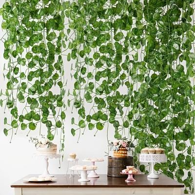 2 Meters/Lot Green Leaf Vine Household Products Home Bathroom Decoration Wedding Bridal Accessories Clearance Artificial Plants