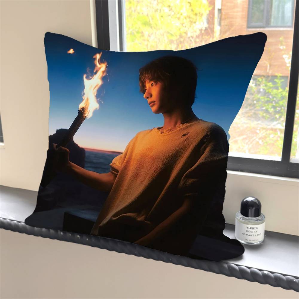 

1PC Popular Korea Kpop Band R-Riize Pillow Case Square Bedroom Sofa Leisure Comfort Cushion Car Home Decoration 12x12Inch