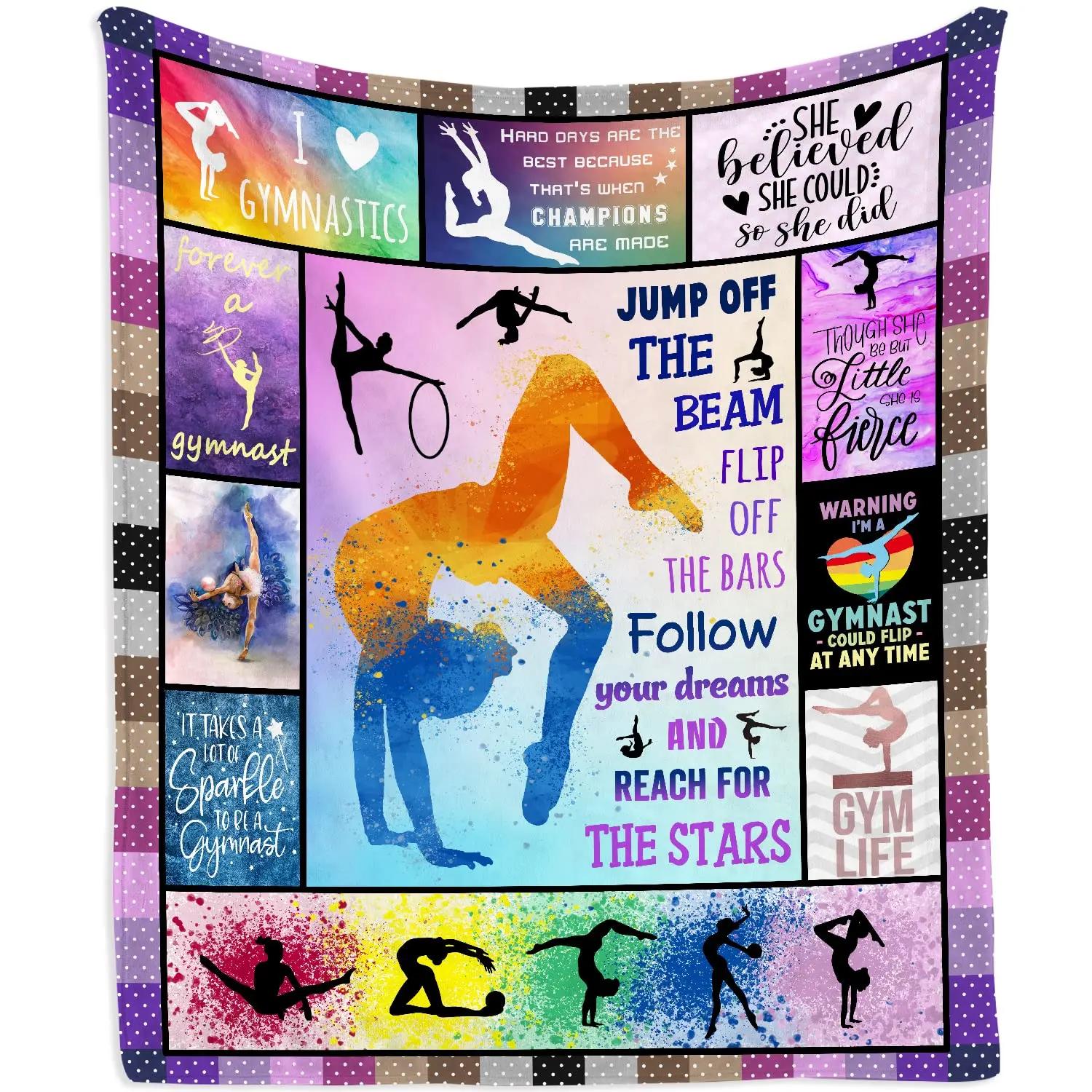 Exquisite Fashion Items Unisex Gymnastics Gift Blankets For Girls, Room Decorations, Gymnastics Party Decorations, Blanket Throw Blanket Thin Blanket