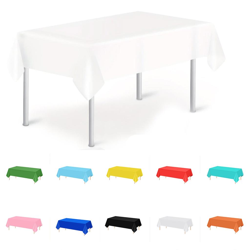 Disposable PEVA Thickened Plastic Rectangular Tablecloth Party Supplies