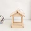 Wooden Bird Feeder House Rustic Open Bird Feeder Bird Accessories Hummingbird Feeders  Balcony