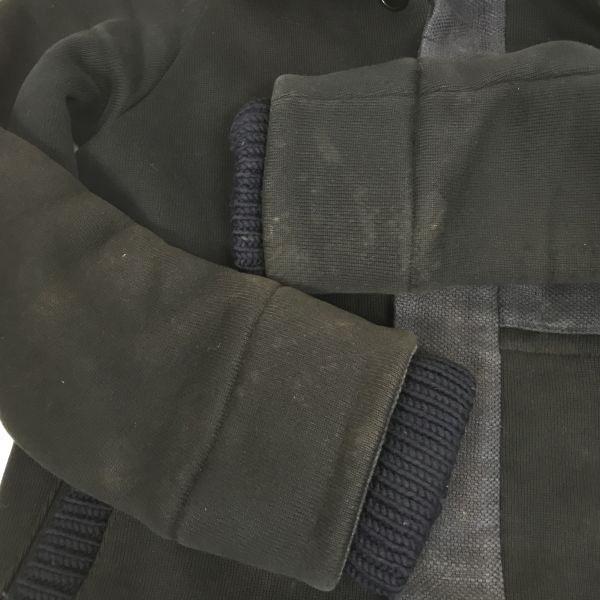 Blue Blue Japan Harrislan Cotton Jacket Outer Size 0 XS Black Inner Pocket Rib Collar Cuffs Hem Concealed Front BLUEBLUE(USED)
