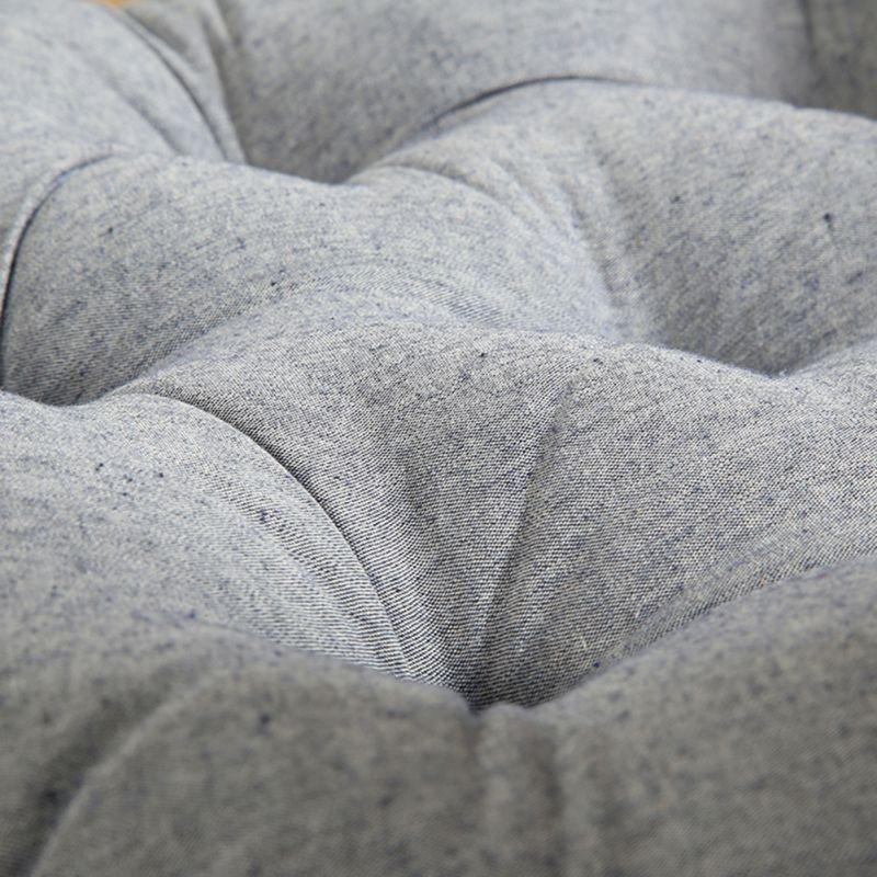 Solid Floor Pillow Futon Patio Seat Cushion Reversible Chair Cushion With Ties Tatami Pad Washable Window Pad Bench Cushions