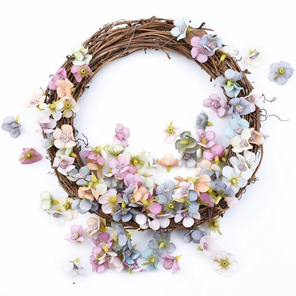 Natural Wreath 25/30cm Diameter Retro Christmas Rattan Wreath Rings Braided Wreath DIY Hand-Woven Grapevine Vines Wreaths Crafts